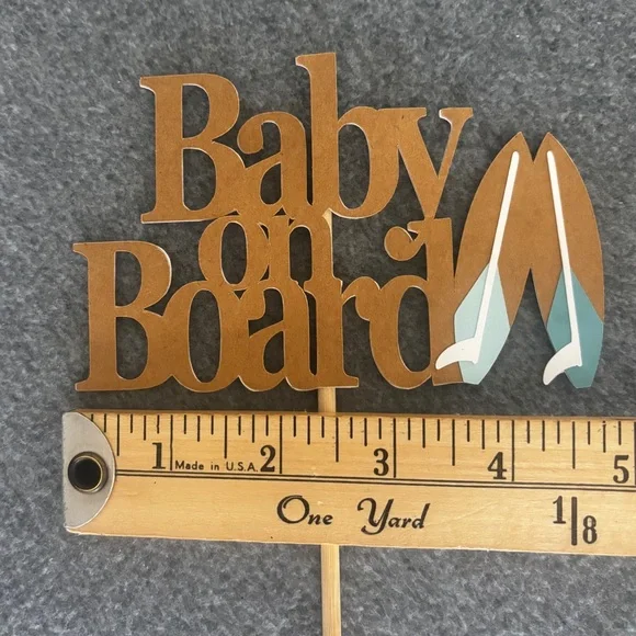 Baby Shower Decor “Baby on Board” includes 2 Banners & a Cake Topper - Picture 12 of 14